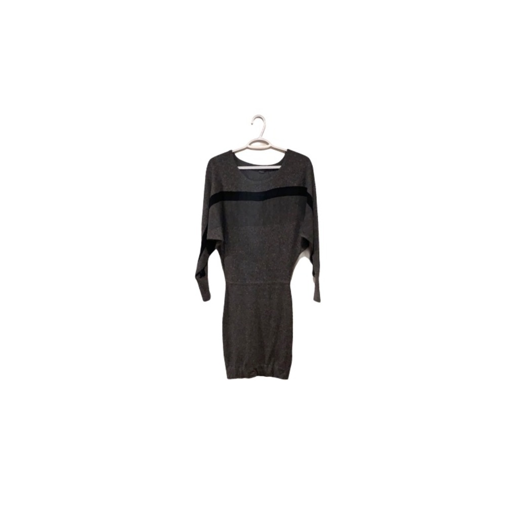 Armani Exchange Grey and Black Batwing Sweater Dress - Women’s Size XS